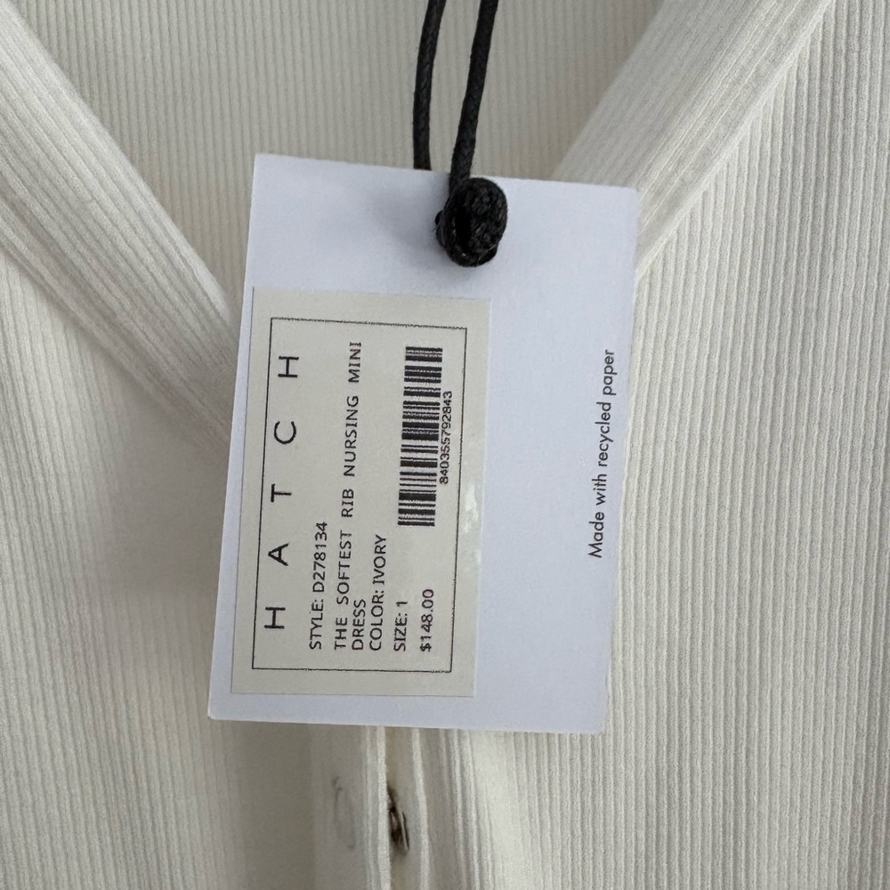 Hatch Ivory Ribbed Mini Dress - Picture 2 of 4